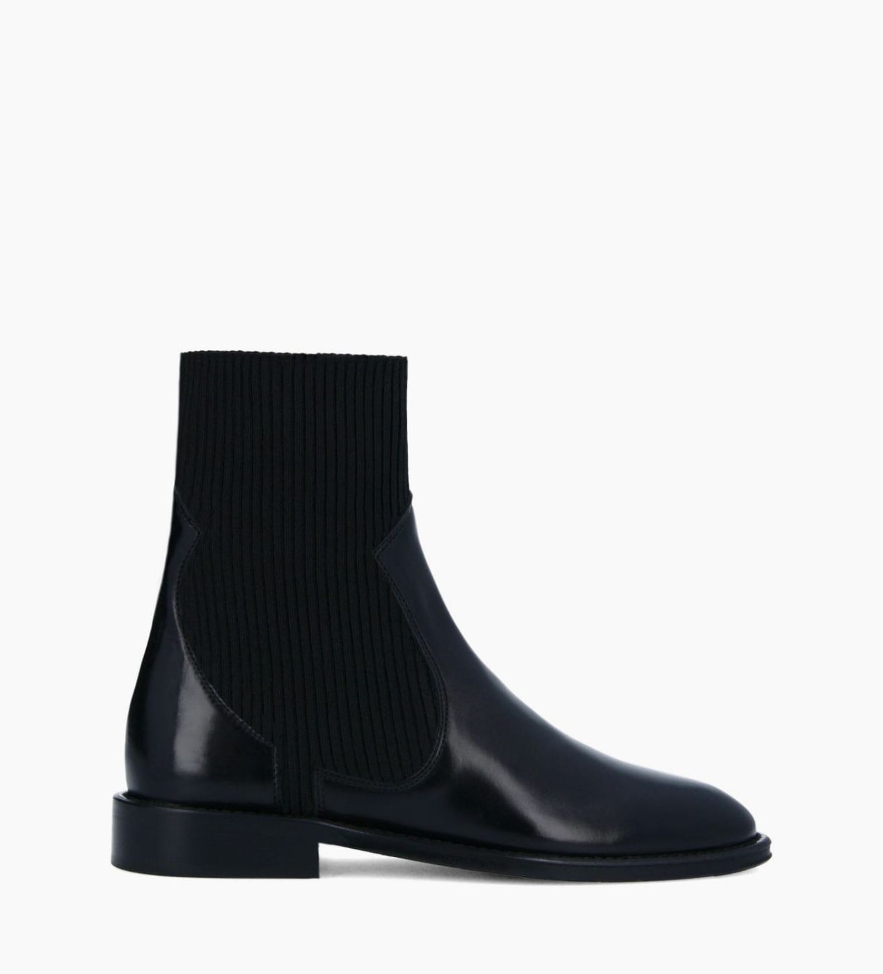 Shiny black chelsea sales boots