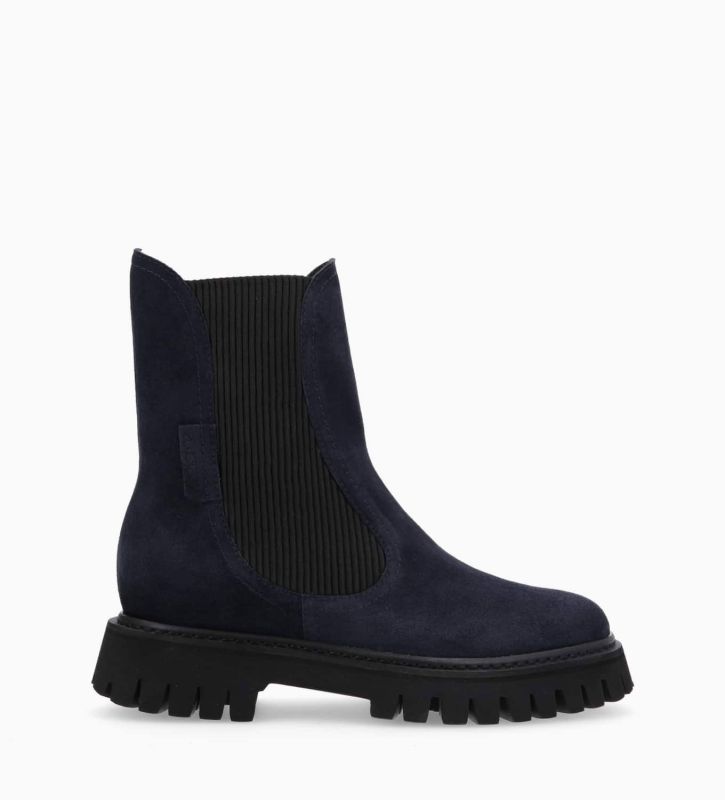 Chelsea boot Georgia Suede leather Navy Free Lance for women