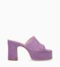 Other image of Heeled mule - Lola 95 - Suede leather - Amethyst