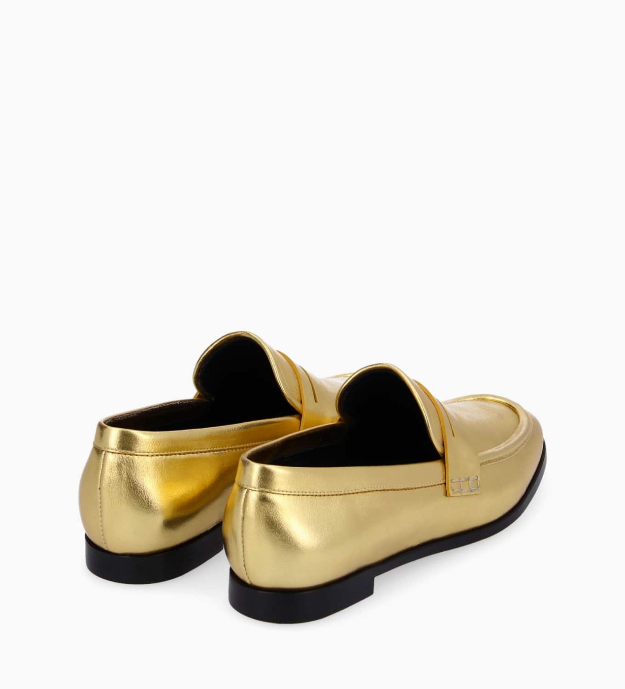 Gold heeled clearance loafers