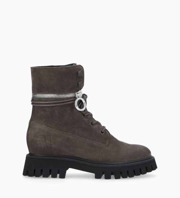 Boot Rangers con lacers - Juno - Velvet Leather - Pebble