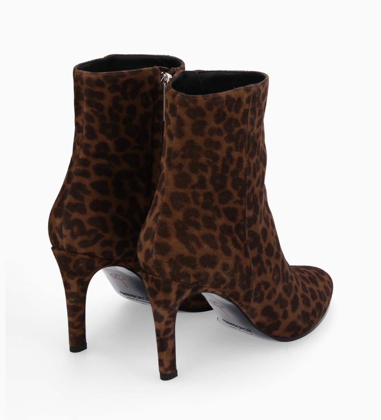 Leopard print clearance heeled ankle boots