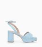 Autre image de Sandale à talon - Julianne 50 - Cuir lisse - Bleu ciel