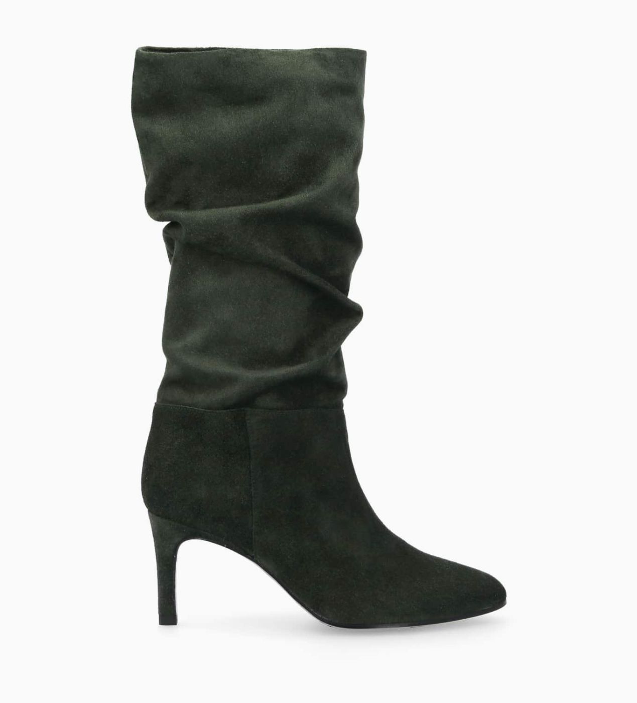 Heeled high boot Celeste 65 Suede leather Military for women