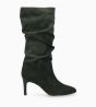 Other image of Heeled high boot - Céleste 65 - Suede leather - Military