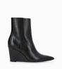 Other image of Wedge zipped boot - Florence 70 - Smooth shiny calf leather - Black