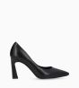 Other image of Pointy heeled pump - Iris 85 - Smooth calf leather/Snake print leather - Black