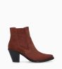 Other image of Chelsea boot with heel - Jane 70 - Suede leather - Garnet