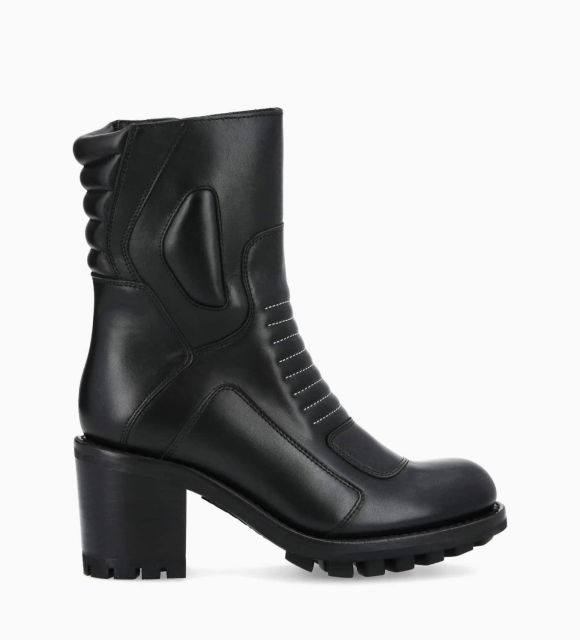 Biker boot with buckle Justy 9 Smooth leather Black Free Lance for women