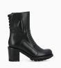 Other image of Heeled zipped boot - Louise 70 - Smooth leather - Black