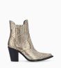 Other image of Chelsea boot with heel - Sandy 80 - Snake print leather - Gold