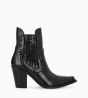 Other image of Chelsea boot with heel - Sandy 80 - Patent snake print leather - Black