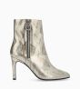 Other image of Heeled zipped boot - Steffy 85 - Snake print leather - Gold