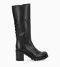 Other image of Heeled zipped high boot - Thelma 70 - Smooth leather - Black