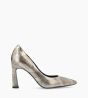 Other image of Pointy heeled pump - Iris 85 - Snake print leather - Gold