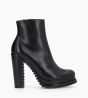 Other image of Heeled zipped boot Lery 7 - Smooth leather - Black