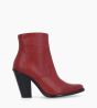 Other image of Heeled zipped western boot - Jane 9 - Smooth leather - Red