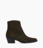 Other image of Heeled zipped western boot - Jane 5 - Suede leather - Khaki