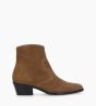 Other image of Heeled zipped western boot - Jane 5 - Suede leather - Sienna