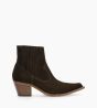 Autre image de Bottine western chelsea - Sibelle 50 - Cuir velours - Marron foncé