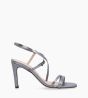 Other image of Heeled sandal - Bella 85 - Metallic Leather - Charcoal grey