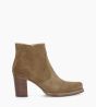 Other image of Heeled zipped boot - Paddy 70 - Suede leather - Taupe