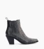 Other image of Chelsea boot with heel - Jane 70 - Snake print leather - White/Black