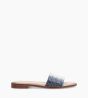 Other image of Flat mule - Lita  - Crocodile print leather - Blue/White