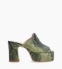 Other image of Flat mule - Gabilly  - Snake print leather - Green