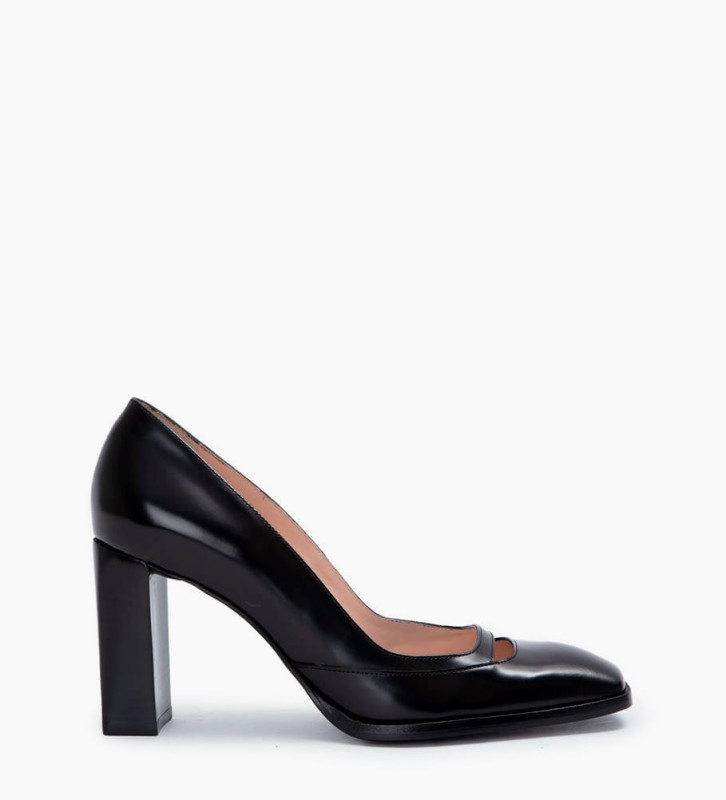 Pumps July 8 Cut Out Pumps - Cuir Glacé - Noir - Free Lance