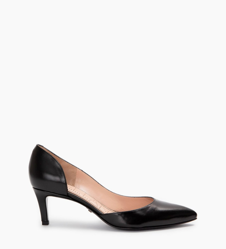 D'Orsay pump ITLYS 4 - Smooth calf leather - Black - FREE LANCE