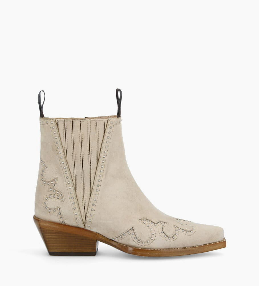 western studded chelsea boots